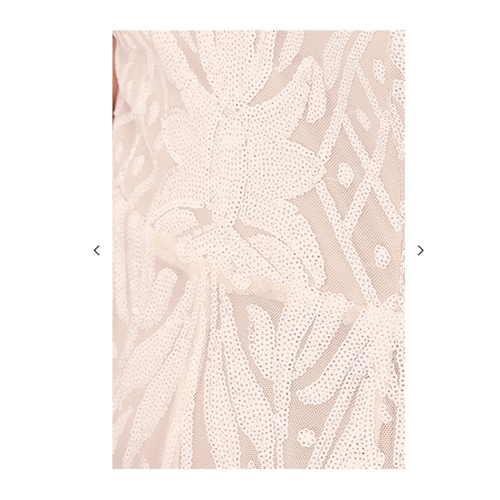 Lulu's Catch a Spark White and Beige Sequin Romper - Picture 8 of 8